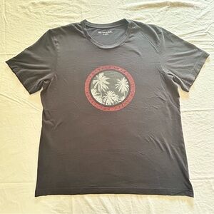 Travis Mathew Charcoal Tee with Red Palm Graphic